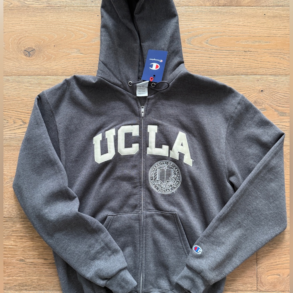 Champion Charcoal UCLA Full-Zip Hoodie